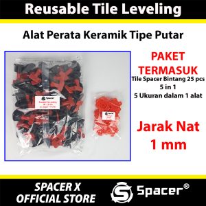 Reusable Tile Leveling 1 mm Tile Spacer Bintang