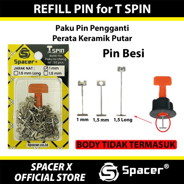 Pin Besi Pengganti Ukuran Reusable Tile Levling